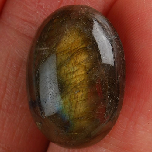 Labradorit - kabošon (20 x 14 x 5 mm) — foto 1
