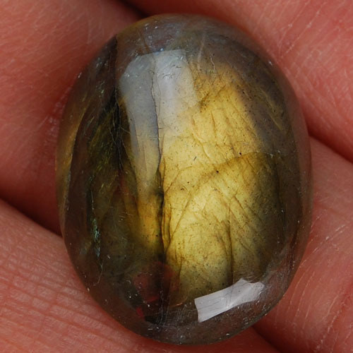 Labradorit - kabošon (23 x 17 x 6 mm) — foto 1