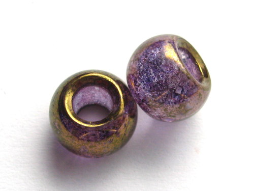 9005059/Soudek transparent mramor amethyst, 3 ks