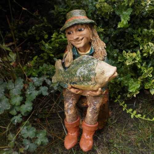 Vodník Ignác,s kaprem,37cm — foto 1