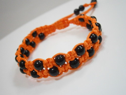 Náramek oranžový...shamballa — foto 1