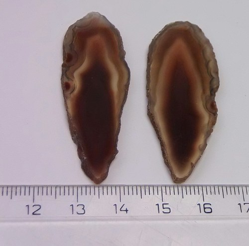 Achátový plátek - pár - 318 — foto 1