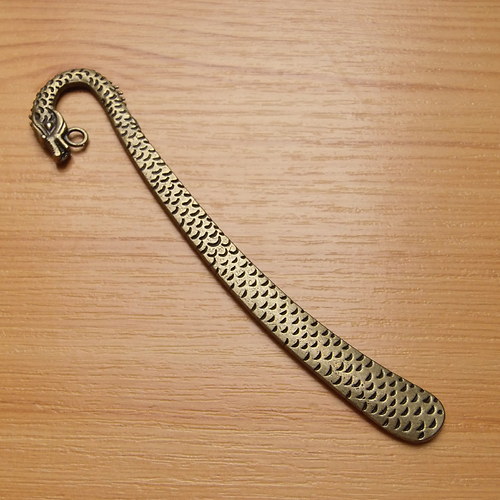Záložka - drak - starobronz