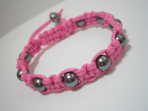 Náramek Shamballa růžový — foto 1