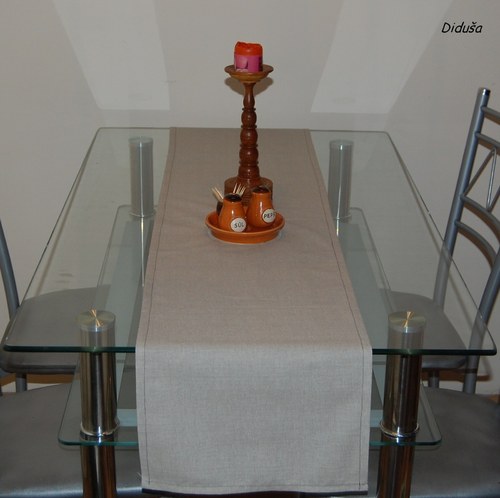 Lněný středový ubrus — foto 1