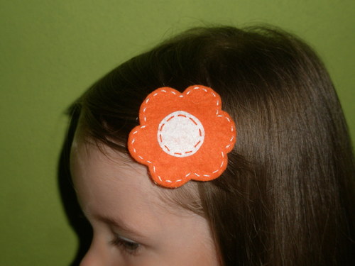 Spona do vlasů oranžová — foto 1