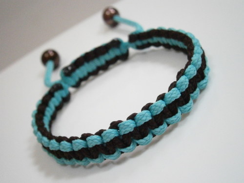 Oboustranný Shamballa náramek (makramé) — foto 1