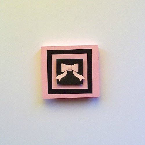 Bloček malý - růžová mašlička (Post-it)