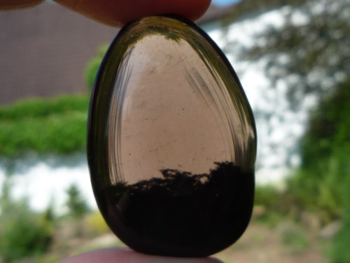 Placička - obsidián kouřový B 2172 — foto 1