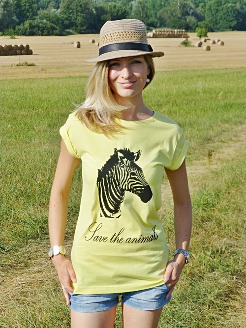 Dámské tričko Kejs - Save the animals - zebra