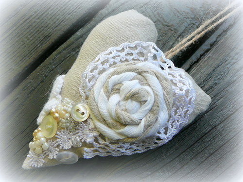 Velké srdíčko Shabby chic. — foto 1
