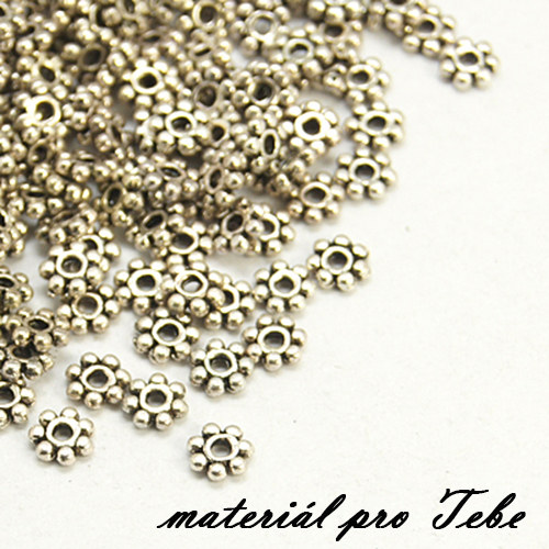 Stříbrné vločky - mezidíl - 4mm - 10g