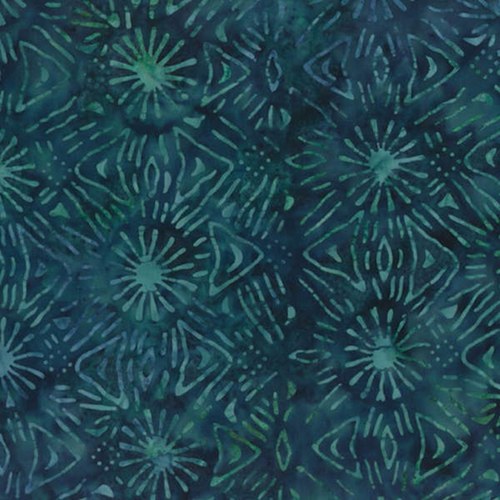 Batavian Batik - Květy Petrol — foto 1
