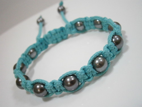 Náramek Shamballa tyrkysový pánský — foto 1