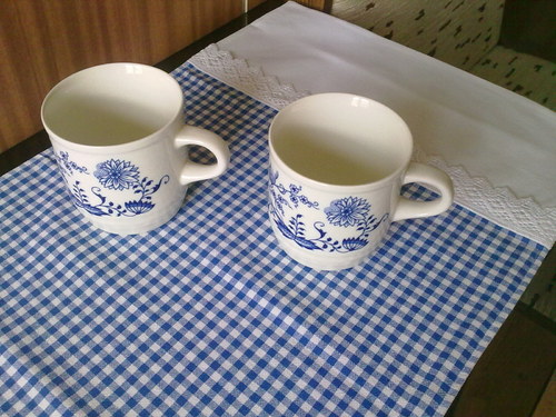 Ubrus - modrá kostka — foto 1