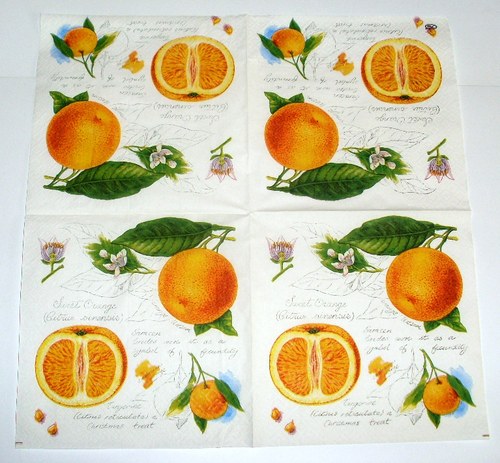 Ubrousek na decoupage Orange, 1ks — foto 1