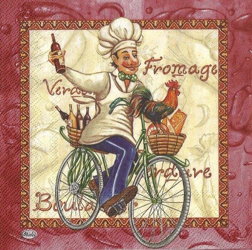 Ubrousek na decoupage Kuchař, 1ks