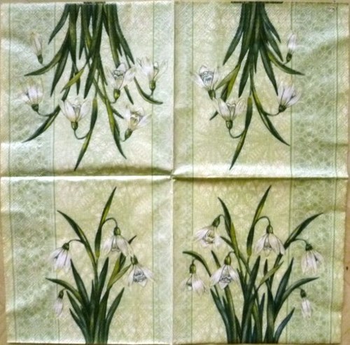 Ubrousek na decoupage Sněženky, 1ks