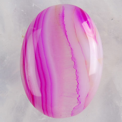 Achát - kabošon (25 x 18 x 6 mm) — foto 1