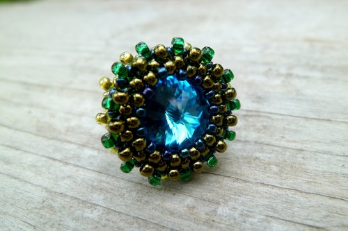 Swarovski prsten "Paví" — foto 1