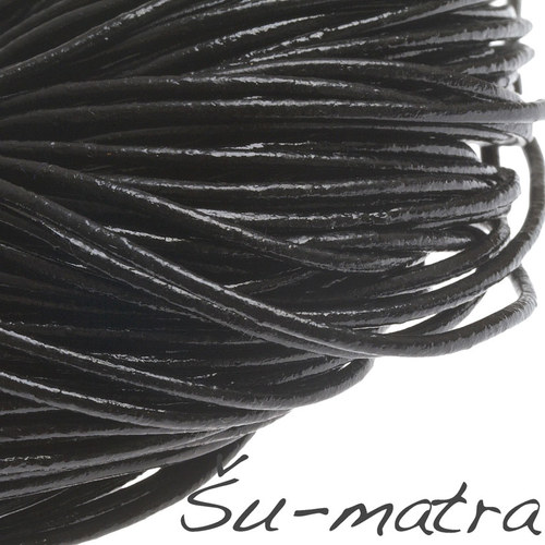 Kulatá kůže přírodní černá, 1,8 mm (1m)