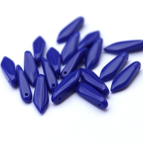 5x16 mm Korálky jazýčky modré - 10 ks