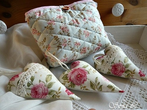 Dekorační romantické srdíčko ~ růže — foto 1