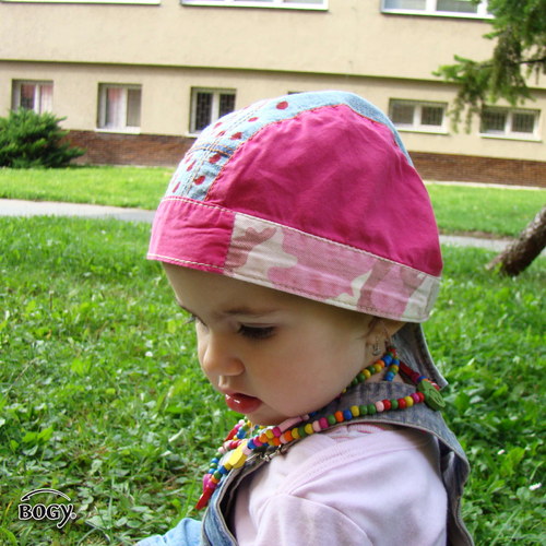 Veselý dívčí pirátek denim/pink — foto 1