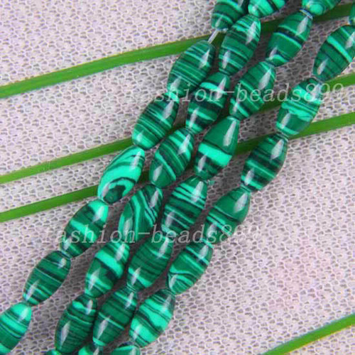 Malachit Rek. 5x10mm - 2ks — foto 1