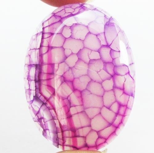 Achát - kabošon (40 x 30 x 8 mm) — foto 1