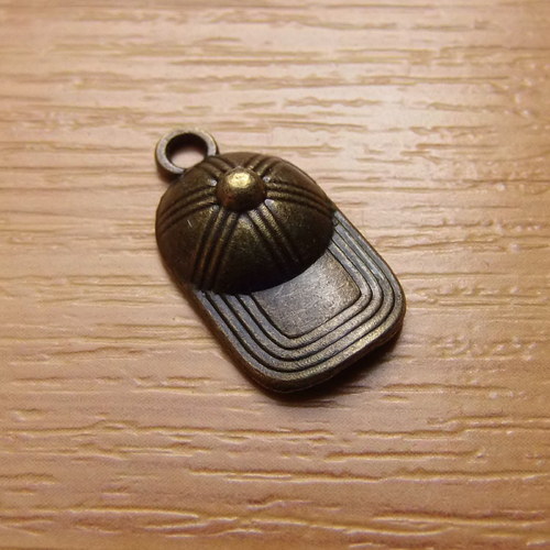 Kšiltovka - 19 x 10 mm - starobronz