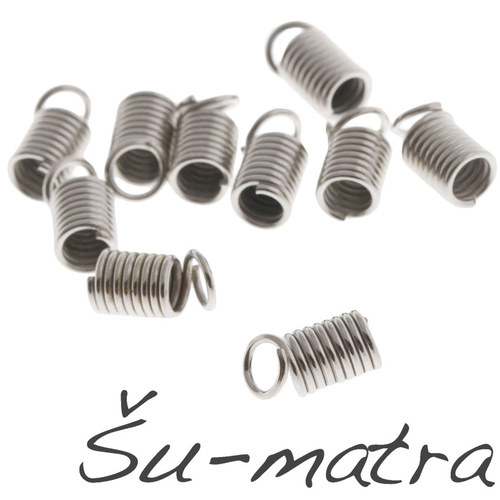 Pružinková koncovka 5x9 mm, platinová (10 ks)