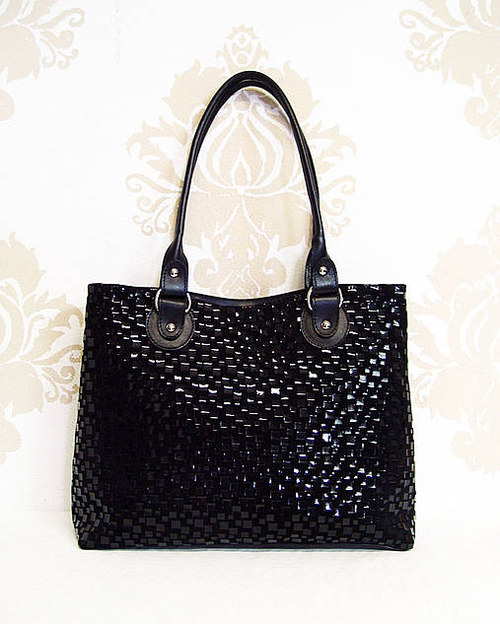 Kožená kabelka Klementínka "Black elegance" — foto 1