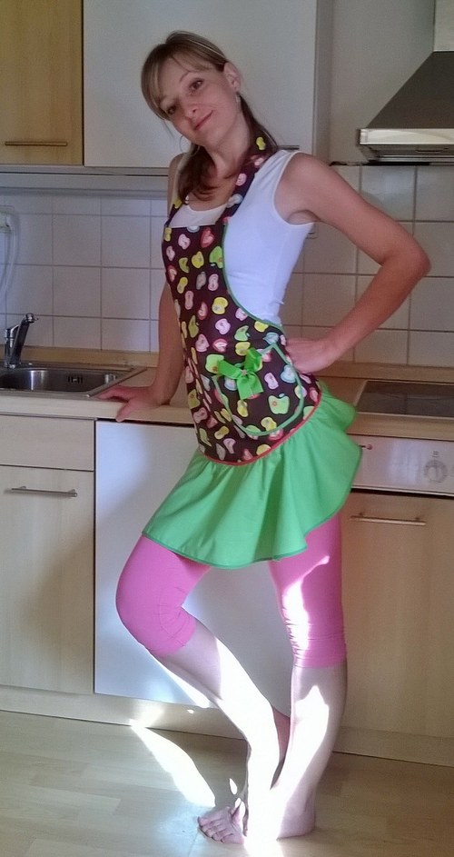 Dámská Zástěrka Veselá Jablíčka — foto 1
