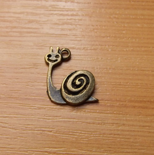 Šnek - starobronz - 14 x21mm