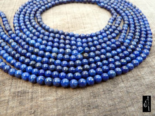 Lapis lazuli, kulička 4 mm, 4 ks