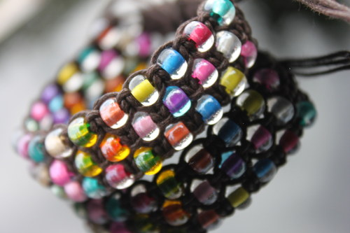 Barevný.. Náramek trojitý/Triple shamballa — foto 1