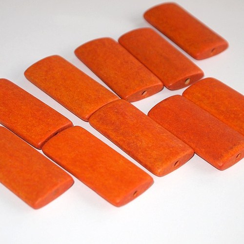 Dřevěné korálky obdelník 40 x 19 mm (cena10ks)MAXI