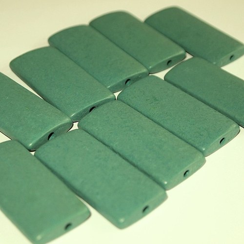 Dřevěné korálky obdelník 40 x 19 mm (cena10ks)MAXI