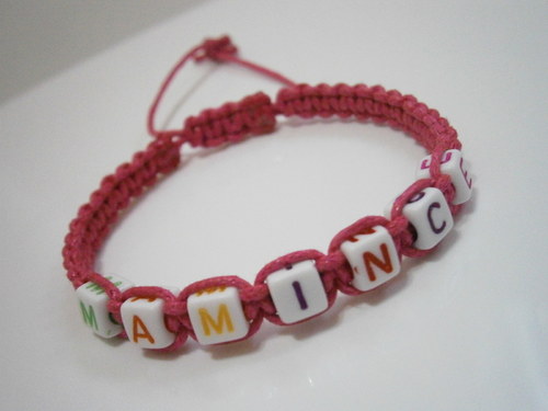 Náramek s textem - MAMINCE (Shamballa) — foto 1