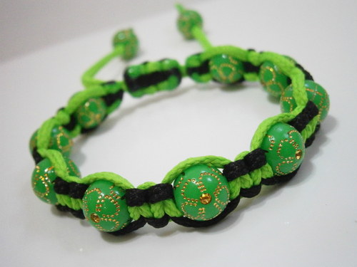 Zelený Shamballa náramek — foto 1