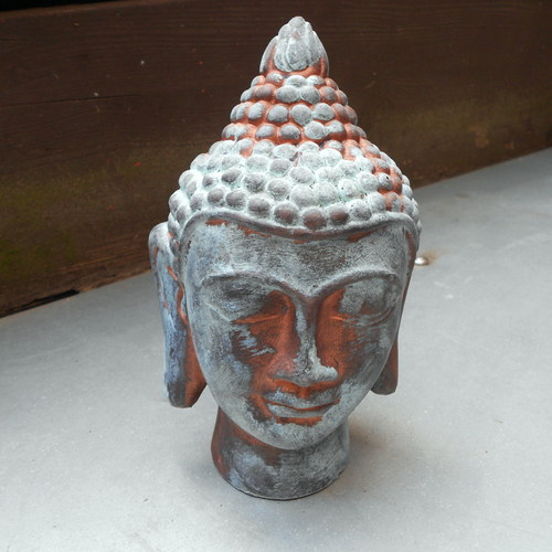 Budha patinovaný - kovový efekt — foto 1