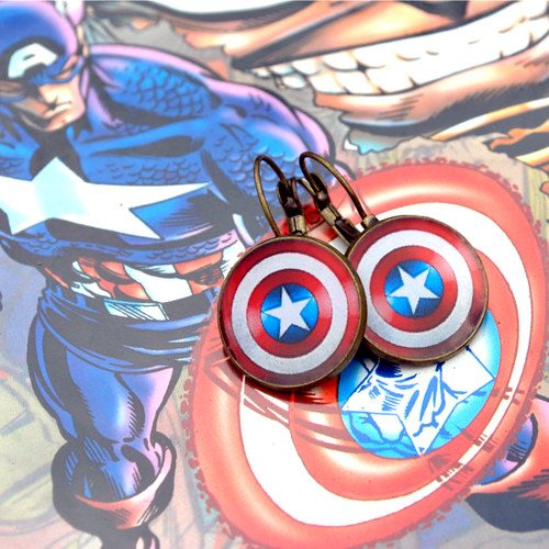 Náušnice 'Captain America' Grunge II — foto 1