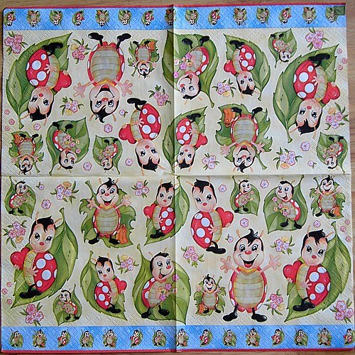 DE 004 - ubrousek 33x33 - berušky