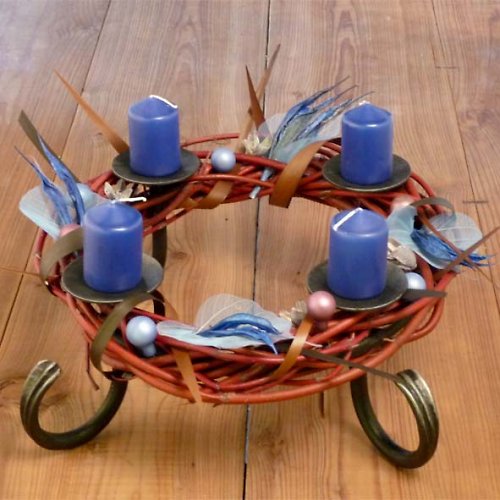Adventní věnec kovaný Ø30 cm — foto 1