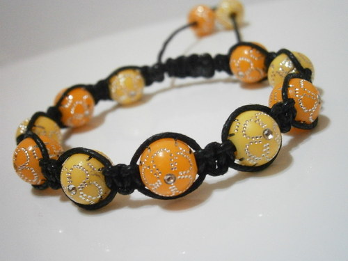 Kytičkový shamballa náramek — foto 1