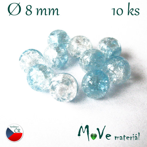 České praskačky korálky 8mm/10ks — foto 1
