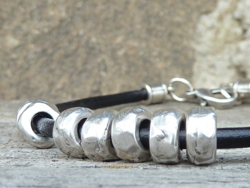 Náramek ... unisex ... with rustic beads II — foto 1