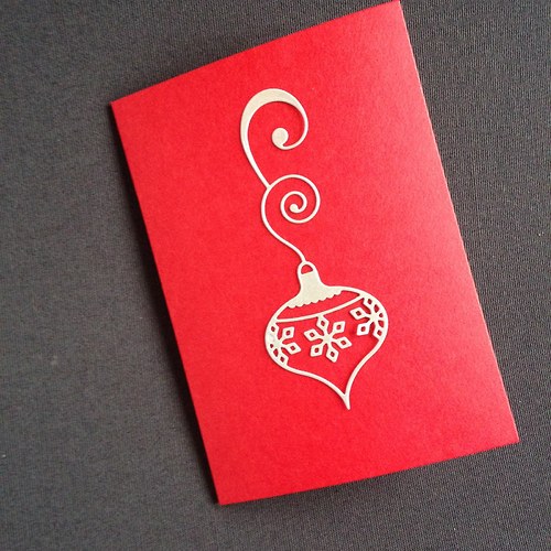 Vánoce - výsek stříbrná baňka — foto 1