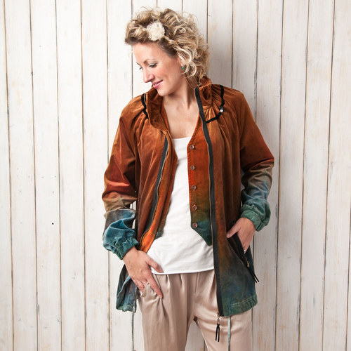 Sametová parka - vel. M — foto 1